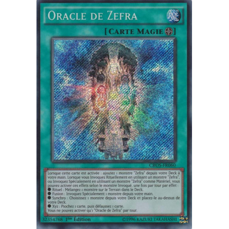 Yu-Gi-Oh TCG CROS-FR060 SE Oracle de Zefra Les Âmes Croisées