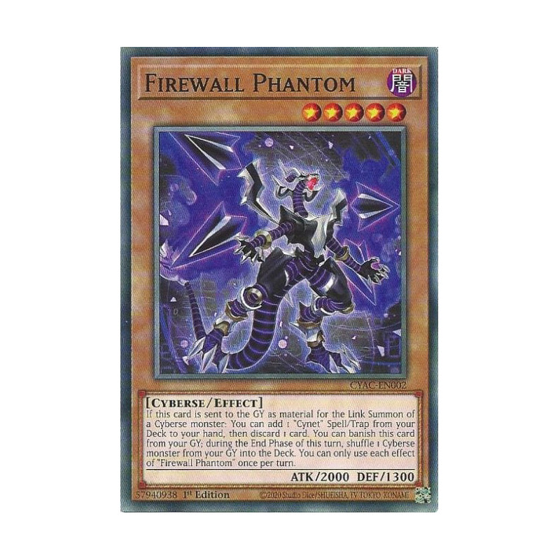Yu-Gi-Oh TCG CYAC-EN002 C Firewall Phantom Cyberstorm Access