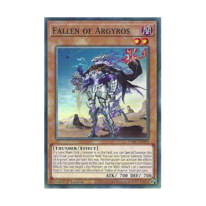 Yu-Gi-Oh TCG CYAC-EN009 C Fallen of Argyros Cyberstorm Access