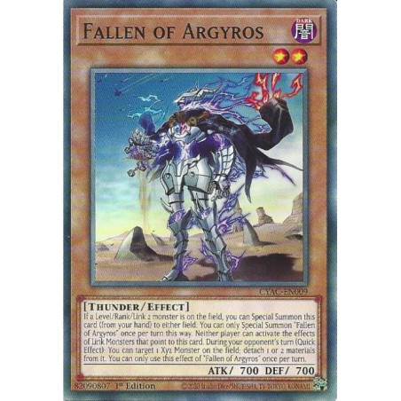 Yu-Gi-Oh TCG CYAC-EN009 C Fallen of Argyros Cyberstorm Access