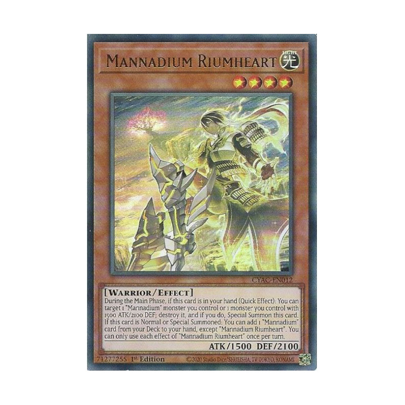 Yu-Gi-Oh TCG CYAC-EN012 UR Mannadium Riumheart Cyberstorm Access
