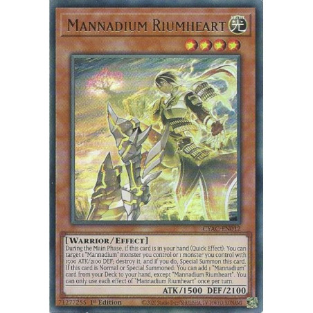 Yu-Gi-Oh TCG CYAC-EN012 UR Mannadium Riumheart Cyberstorm Access