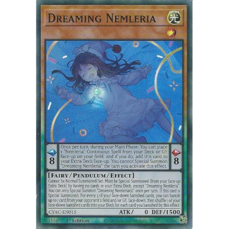 Yu-Gi-Oh TCG CYAC-EN015 SR Dreaming Nemleria Cyberstorm Access