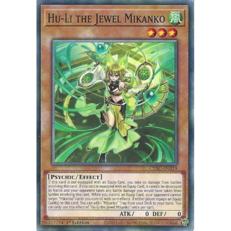 Yu-Gi-Oh TCG CYAC-EN019 C Hu-Li the Jewel Mikanko Cyberstorm Access