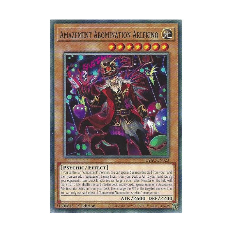 Yu-Gi-Oh TCG CYAC-EN023 C Amazement Abomination Arlekino Cyberstorm Access