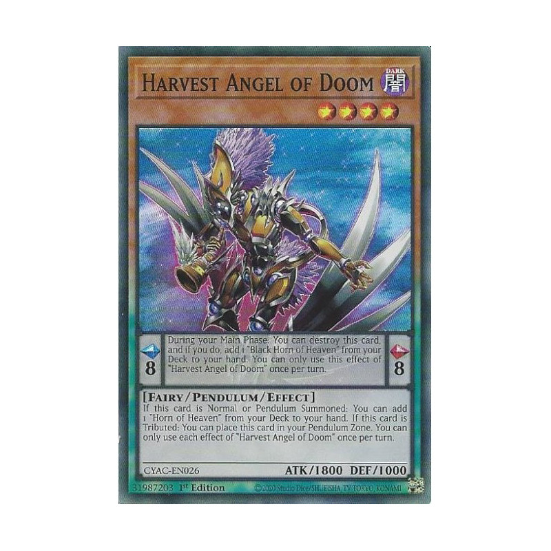 Yu-Gi-Oh TCG CYAC-EN026 SR Harvest Angel of Doom Cyberstorm Access