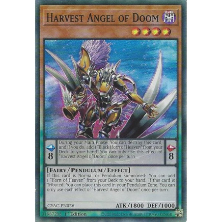 Yu-Gi-Oh TCG CYAC-EN026 SR Harvest Angel of Doom Cyberstorm Access