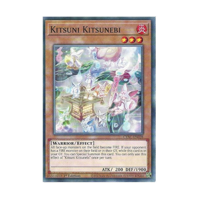 Yu-Gi-Oh TCG CYAC-EN028 C Kitsuni Kitsunebi Cyberstorm Access