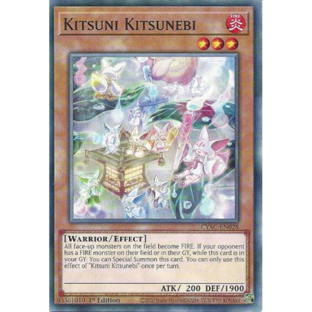 Yu-Gi-Oh TCG CYAC-EN028 C Kitsuni Kitsunebi Cyberstorm Access