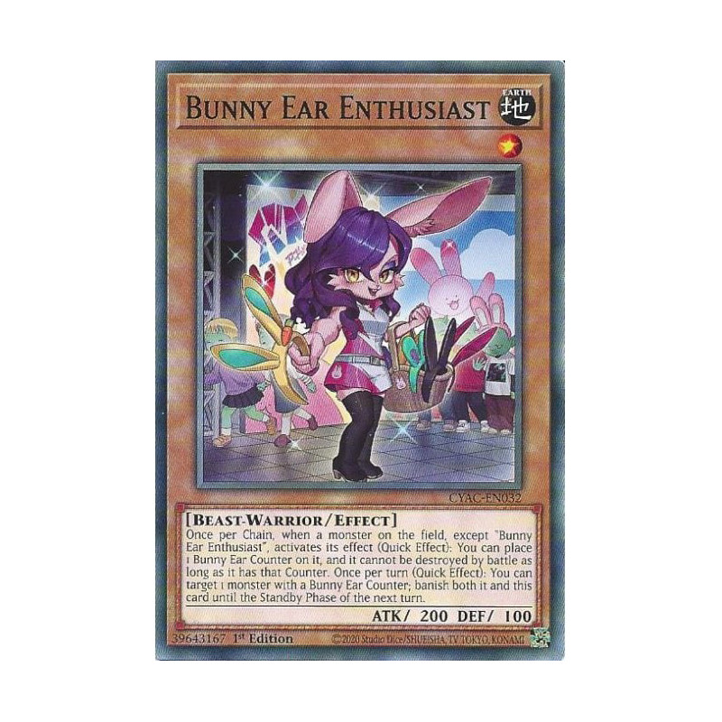Yu-Gi-Oh TCG CYAC-EN032 C Bunny Ear Enthusiast Cyberstorm Access