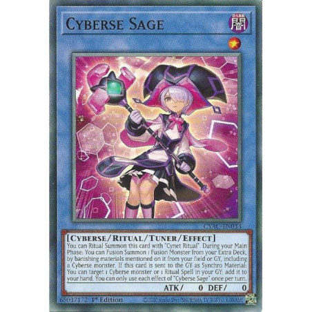Yu-Gi-Oh TCG CYAC-EN033 C Cyberse Sage Cyberstorm Access