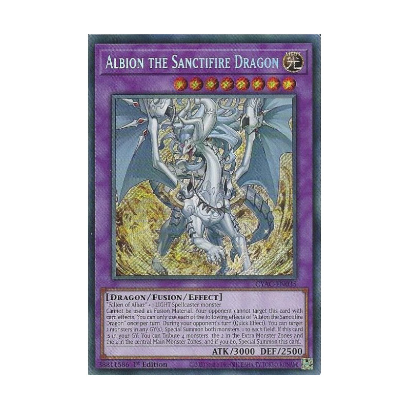 Yu-Gi-Oh TCG CYAC-EN035 SE Albion the Sanctifire Dragon Cyberstorm Access