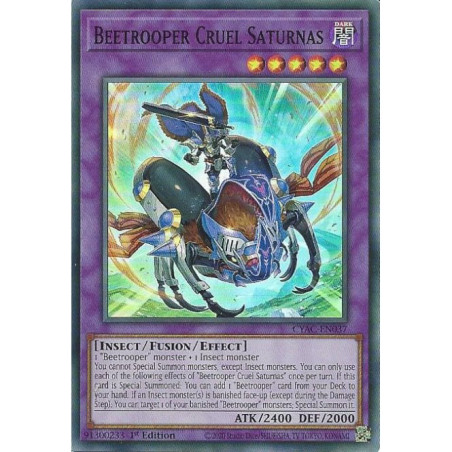 Yu-Gi-Oh TCG CYAC-EN037 SR Beetrooper Cruel Saturnas Cyberstorm Access
