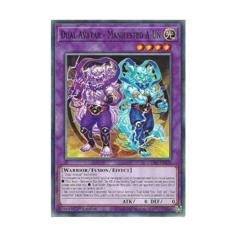 Yu-Gi-Oh TCG CYAC-EN038 C Dual Avatar - Manifested A-Un Cyberstorm Access