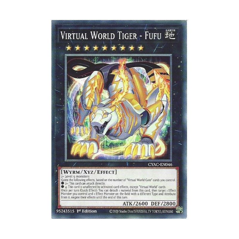 Yu-Gi-Oh TCG CYAC-EN046 C Virtual World Tiger - Fufu Cyberstorm Access
