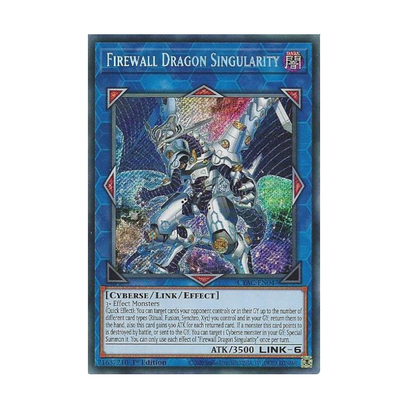 Yu-Gi-Oh TCG CYAC-EN047 SE Firewall Dragon Singularity Cyberstorm Access