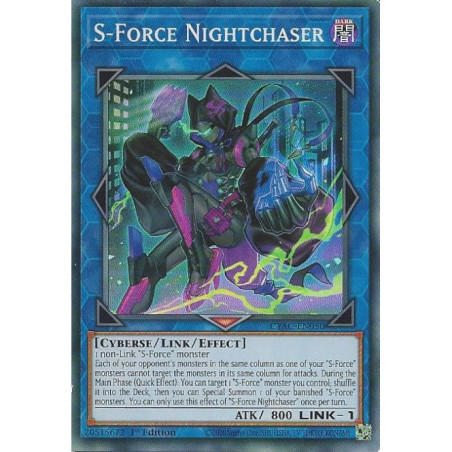 Yu-Gi-Oh TCG CYAC-EN050 SR S-Force Nightchaser Cyberstorm Access