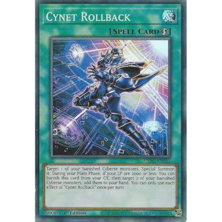 Yu-Gi-Oh TCG CYAC-EN051 SR Cynet Rollback Cyberstorm Access
