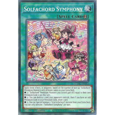 Yu-Gi-Oh TCG CYAC-EN065 C Solfachord Symphony Cyberstorm Access
