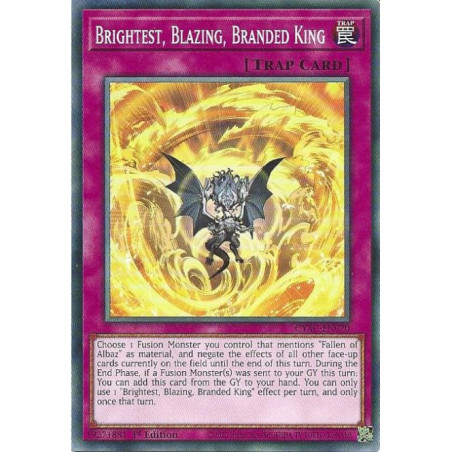 Yu-Gi-Oh TCG CYAC-EN070 C Brightest, Blazing, Branded King Cyberstorm Access