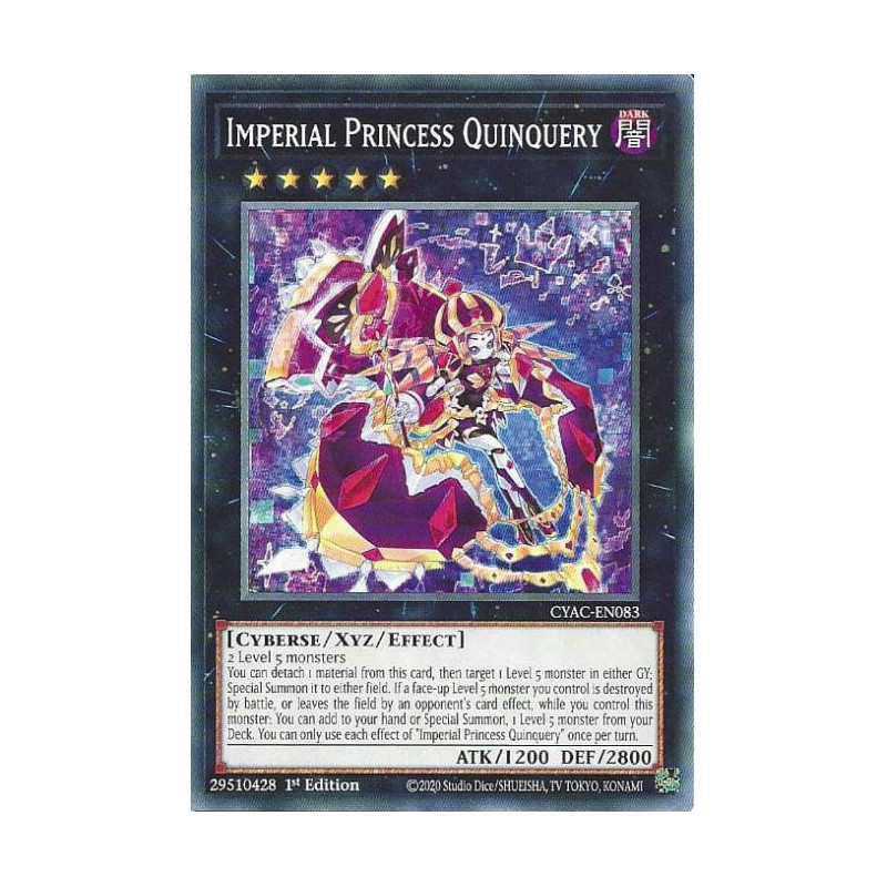 Yu-Gi-Oh TCG CYAC-EN083 C Imperial Princess Quinquery Cyberstorm Access