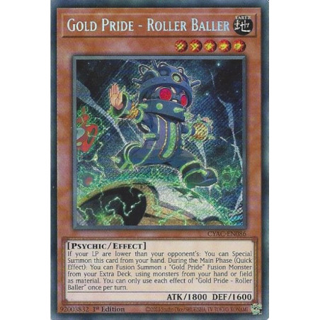 Yu-Gi-Oh TCG CYAC-EN086 SE Gold Pride - Roller Baller Cyberstorm Access