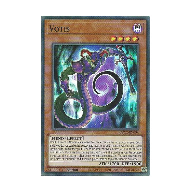 Yu-Gi-Oh TCG CYAC-EN094 SR Votis Cyberstorm Access