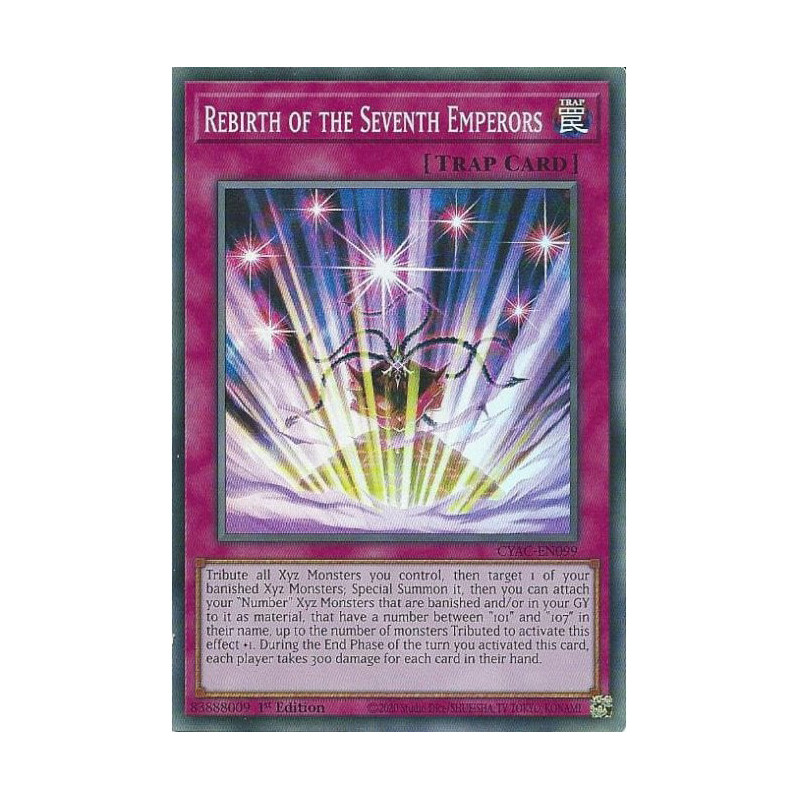 Yu-Gi-Oh TCG CYAC-EN099 SR Rebirth of the Seventh Emperors Cyberstorm Access