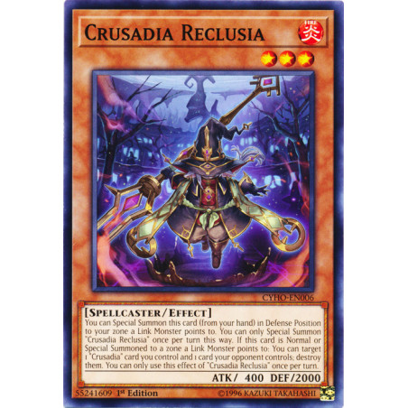 Yu-Gi-Oh TCG CYHO-EN006 C Crusadia Reclusia Cybernetic Horizon