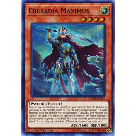 Yu-Gi-Oh TCG CYHO-EN010 SR Crusadia Maximus Cybernetic Horizon
