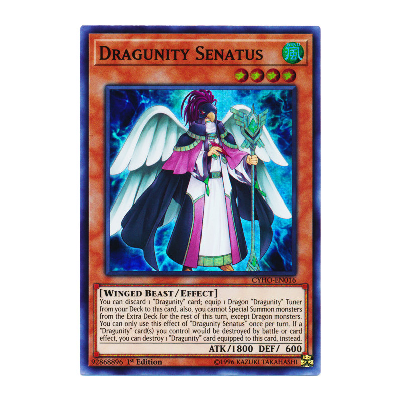 Yu-Gi-Oh TCG CYHO-EN016 SR Dragunity Senatus Cybernetic Horizon