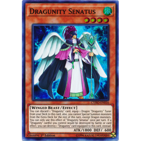 Yu-Gi-Oh TCG CYHO-EN016 SR Dragunity Senatus Cybernetic Horizon