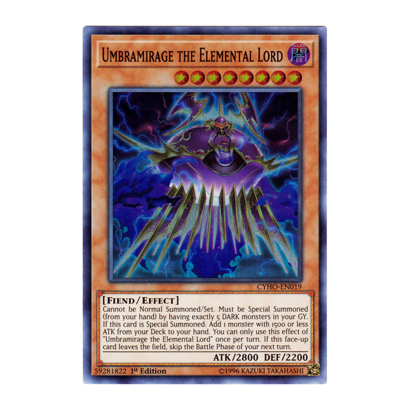 Yu-Gi-Oh TCG CYHO-EN019 SR Umbramirage the Elemental Lord Cybernetic Horizon