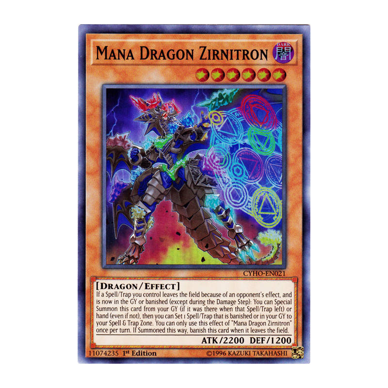 Yu-Gi-Oh TCG CYHO-EN021 SR Mana Dragon Zirnitron Cybernetic Horizon