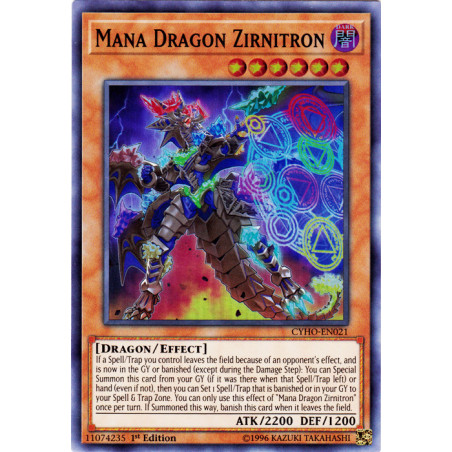 Yu-Gi-Oh TCG CYHO-EN021 SR Mana Dragon Zirnitron Cybernetic Horizon