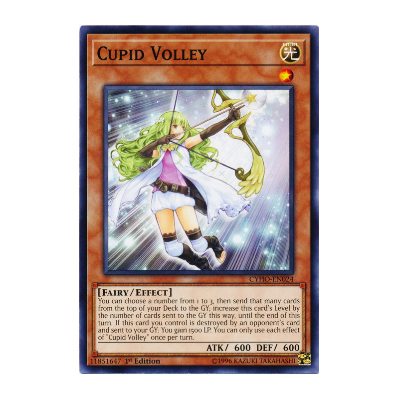 Yu-Gi-Oh TCG CYHO-EN024 C Cupid Volley Cybernetic Horizon