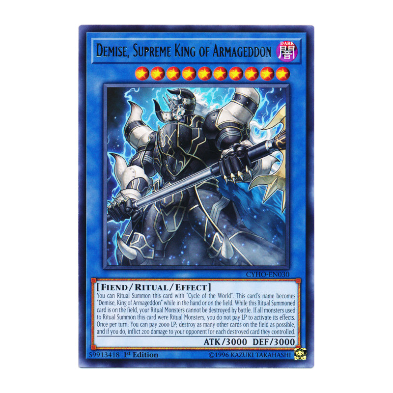 Yu-Gi-Oh TCG CYHO-EN030 R Demise, Supreme King of Armageddon Cybernetic Horizon