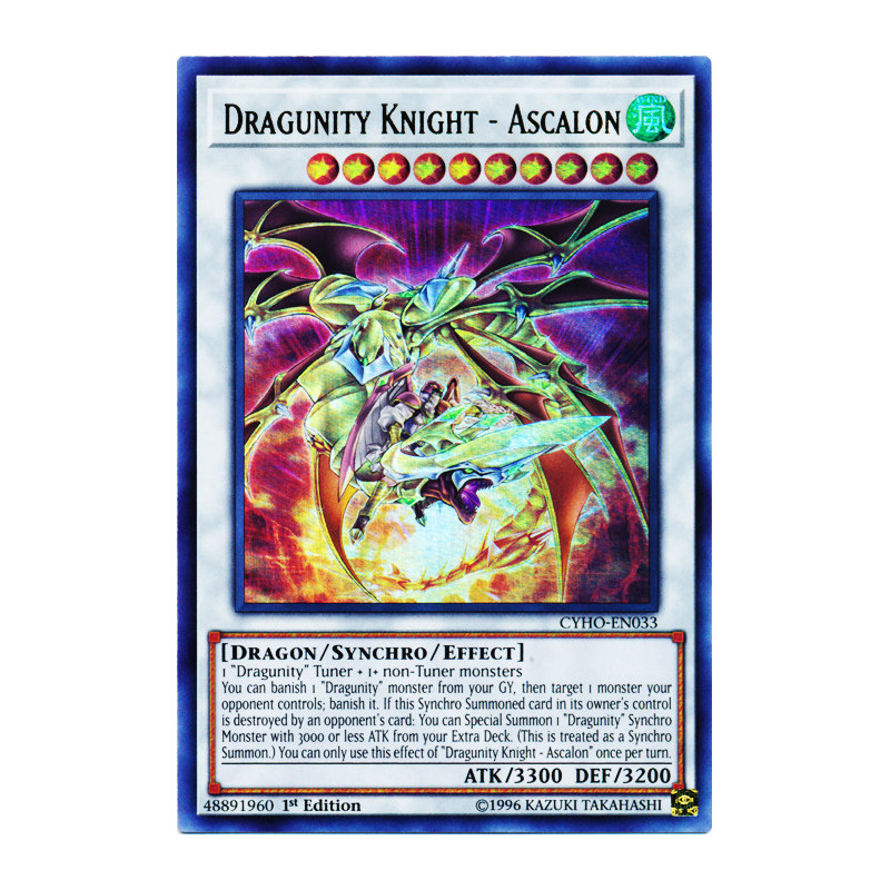 Yu-Gi-Oh TCG CYHO-EN033 UR Dragunity Knight - Ascalon Cybernetic Horizon