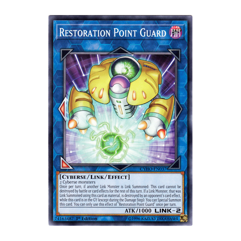 Yu-Gi-Oh TCG CYHO-EN037 C Restoration Point Guard Cybernetic Horizon