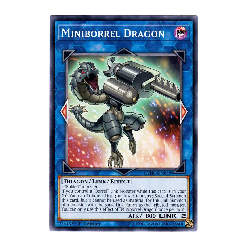 Yu-Gi-Oh TCG CYHO-EN040 C Miniborrel Dragon Cybernetic Horizon