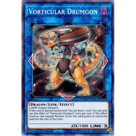 Yu-Gi-Oh TCG CYHO-EN041 SR Vorticular Drumgon Cybernetic Horizon
