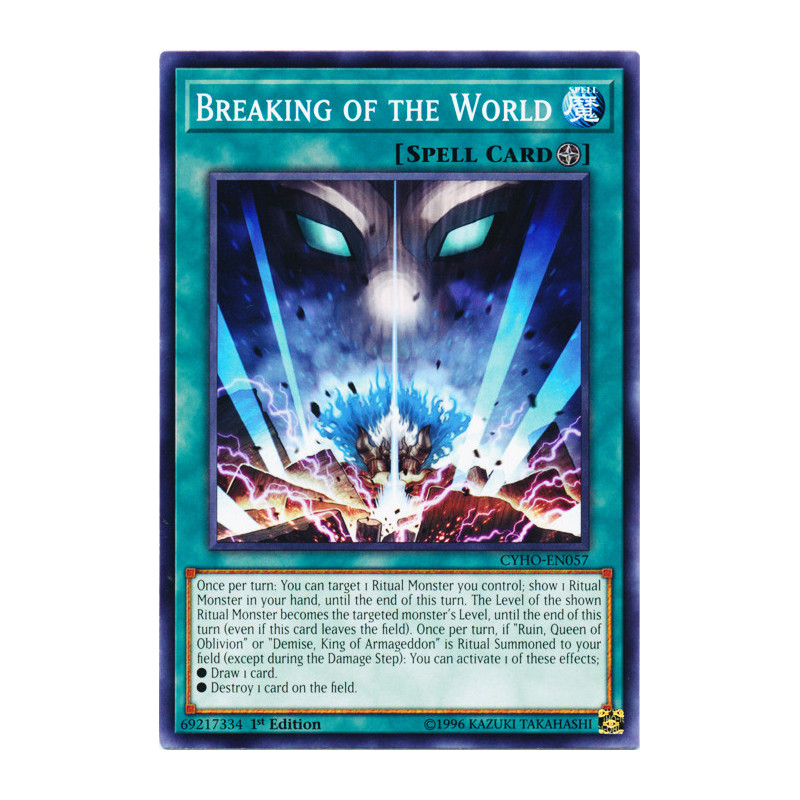 Yu-Gi-Oh TCG CYHO-EN057 C Breaking of the World Cybernetic Horizon