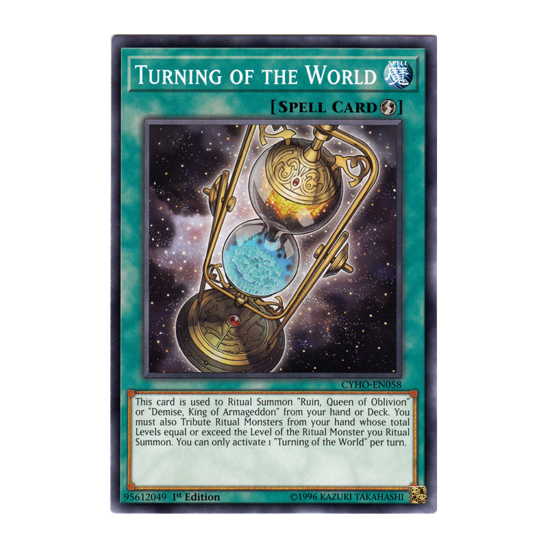 Yu-Gi-Oh TCG CYHO-EN058 C Turning of the World Cybernetic Horizon