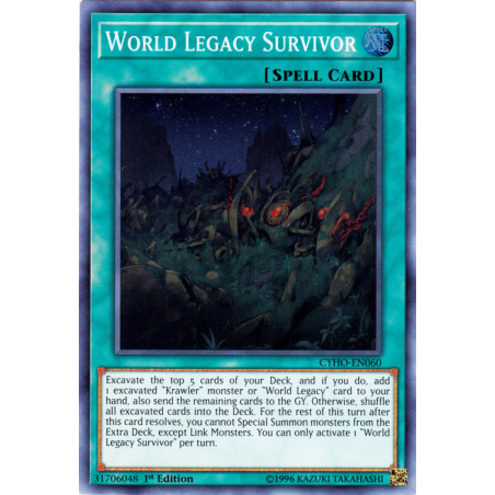 Yu-Gi-Oh TCG CYHO-EN060 SR World Legacy Survivor Cybernetic Horizon