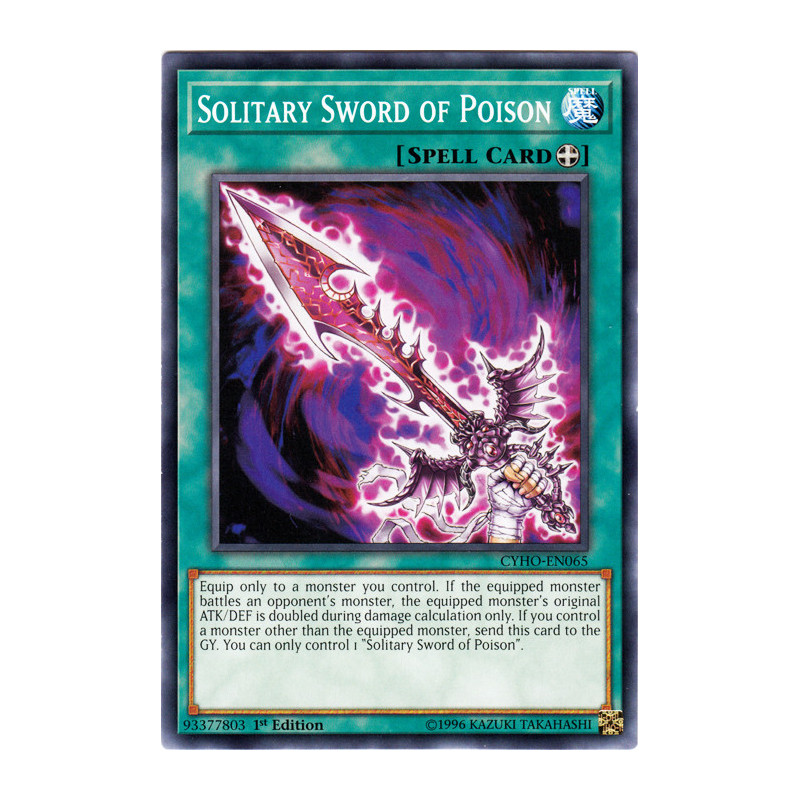 Yu-Gi-Oh TCG CYHO-EN065 C Solitary Sword of Poison Cybernetic Horizon