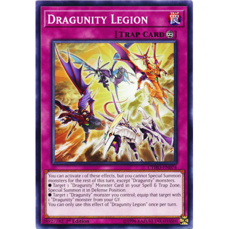 Yu-Gi-Oh TCG CYHO-EN074 C Dragunity Legion Cybernetic Horizon