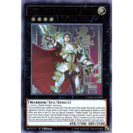 Yu-Gi-Oh TCG CYHO-EN089 UR Sacred Noble Knight of King Custennin Cybernetic Horizon