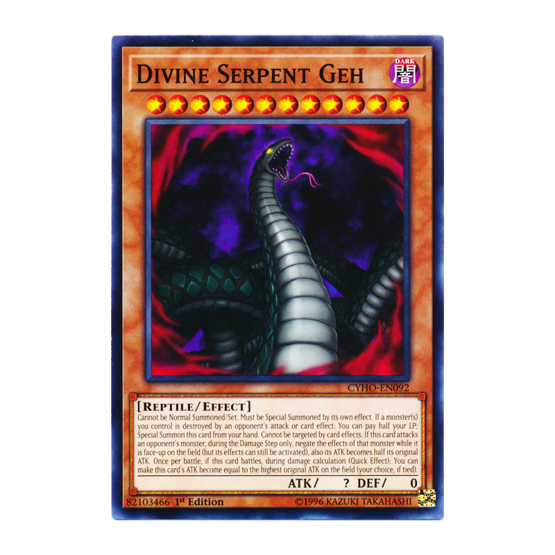 Yu-Gi-Oh TCG CYHO-EN092 C Divine Serpent Geh Cybernetic Horizon