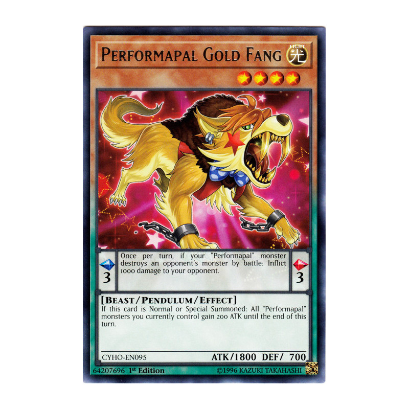 Yu-Gi-Oh TCG CYHO-EN095 R Performapal Gold Fang Cybernetic Horizon