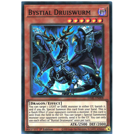 Yu-Gi-Oh TCG DABL-EN008 SR Bystial Druiswurm Darkwing Blast